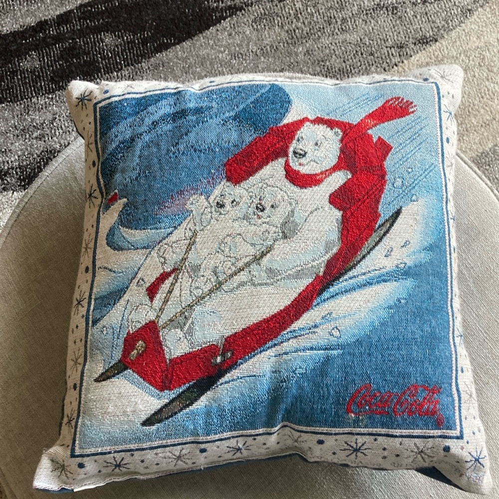 Collectible Coca-Cola Pilar Bear Cushion NWOT